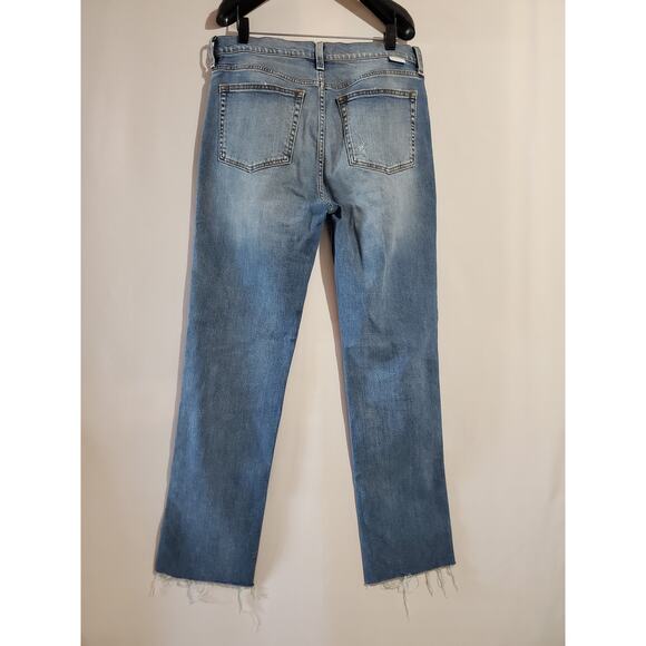 Boyish by Her Dempsey Distressed Button Fly Jeans Womens Size 29 Straight Leg - Picture 4 of 16